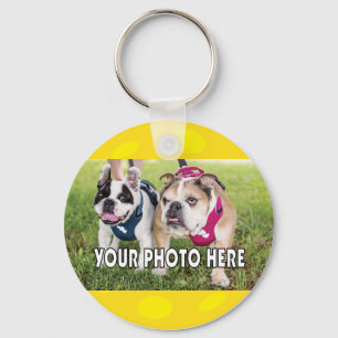 Pickleball mit jedem Foto Schlüsselanhänger