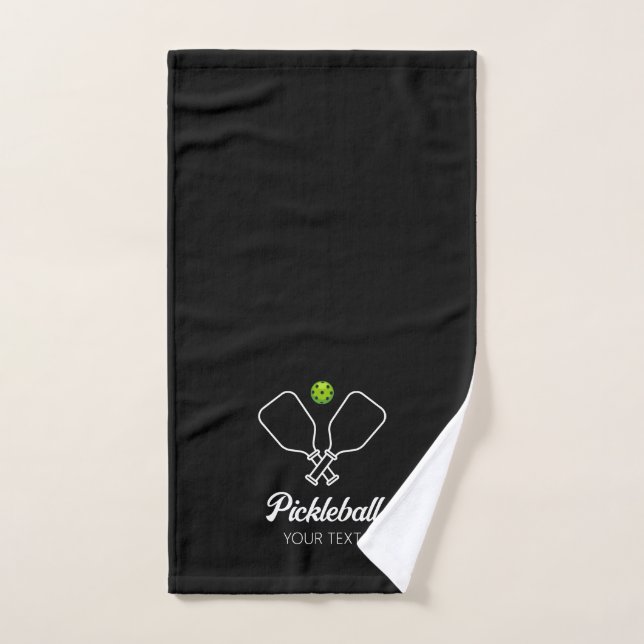 Pickleball mit Paddles und Ball Personalisiert Handtuch (Handtuch)