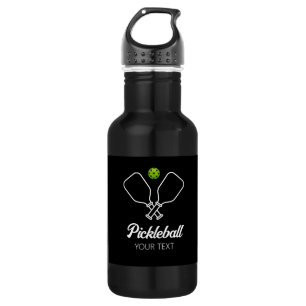 Pickleball mit Paddles und Ball Personalisiert sch Edelstahlflasche