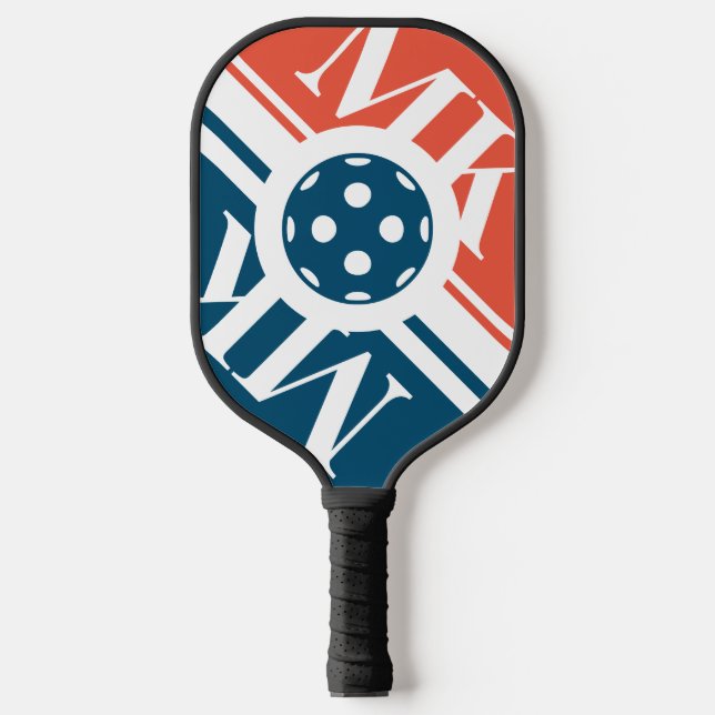 Pickleball mit personalisiertem Namen Schläger (Vorderseite)