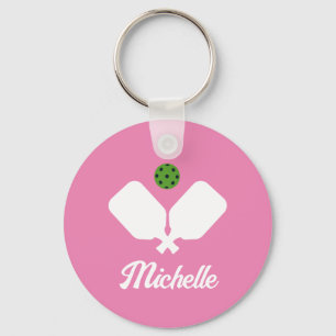 Pickleball mit Personalisiertem Paddle- und Ball-N Schlüsselanhänger