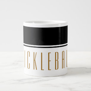 PICKLEBALL Moderner und Schwarz-weißer Farbblock Jumbo-Tasse