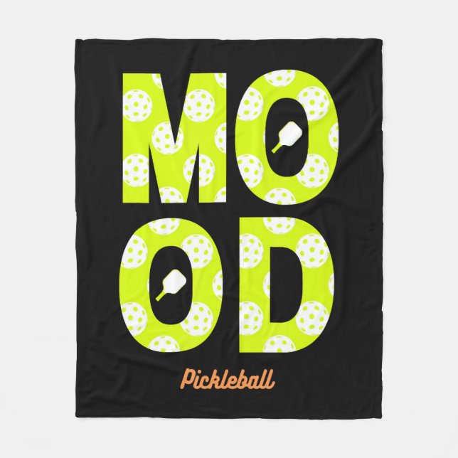 Pickleball Mood Play Pickleball Fleecedecke (Vorderseite)