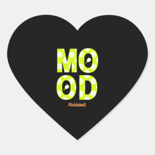 Pickleball Mood Play Pickleball Herz-Aufkleber