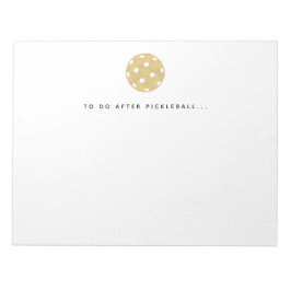 Pickleball nach Pickleball Player Notepad ausführe Notizblock