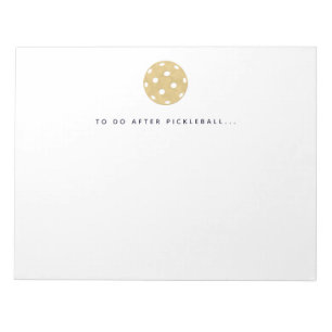 Pickleball nach Pickleball Player Notepad ausführe Notizblock
