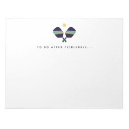 Pickleball nach Pickleball Player Notepad ausführe Notizblock