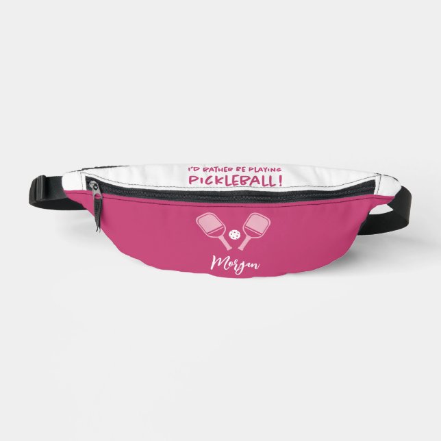 Pickleball Niedlicher, benutzerdefinierbarer Name  Bauchtasche (Vorderseite)
