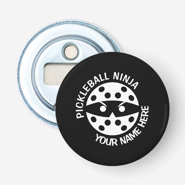 Pickleball ninja, niedliche Grafik Flaschenöffner (Vorderseite)