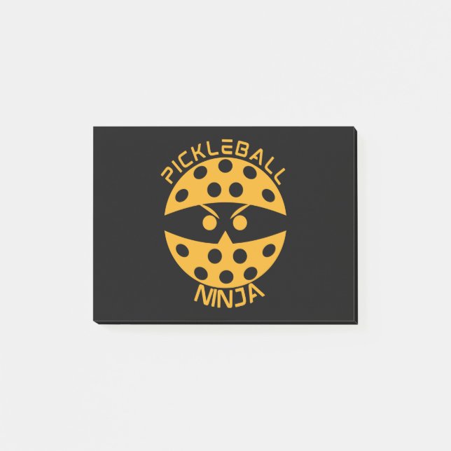 Pickleball ninja - orange post-it klebezettel (Vorderseite)