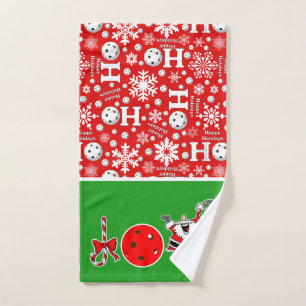 Pickleball Noël Joie Père Noël Rouge et Vert