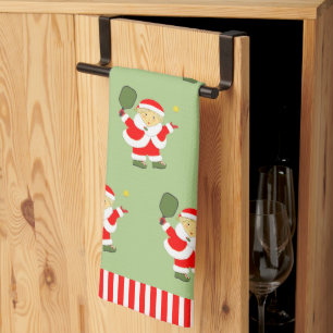 Pickleball Noël serviette de cuisine