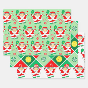 Pickleball Noël Vacances Papier cadeau d'enveloppe