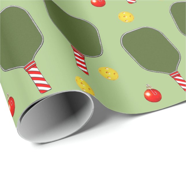 Pickleball Noël Vacances Papier cadeau d'enveloppe (Coin rond)