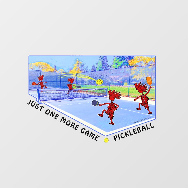 PICKLEBALL nur noch ein Game Window Cloning Fensteraufkleber (Blatt)