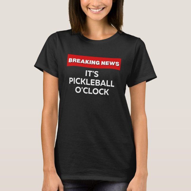 PICKLEBALL O'CLOCK SPORTS PICKLEBALLSPIEL T-Shirt (Vorderseite)