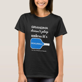 Pickleball Oma Custom Typografy Funny Spaß T-Shirt