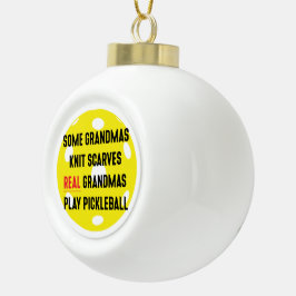 Pickleball Oma Keramik Kugel-Ornament