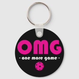 Pickleball One More Game Black / Pink Schlüsselanhänger