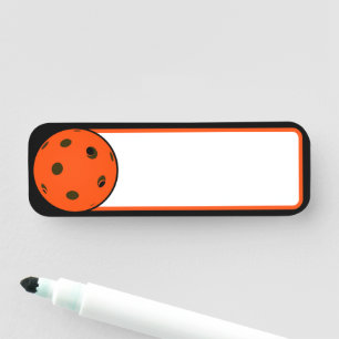 Pickleball Orange Ball Turnier Dry Erase Namensschild