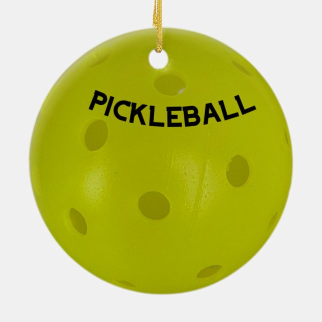 Pickleball Ornament für den Tree (Hinten)