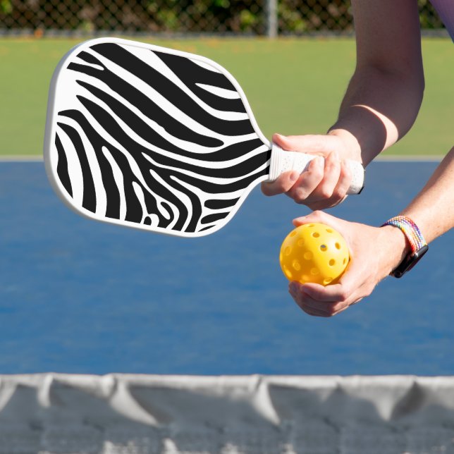 Pickleball-Paddel in Schwarz-Weiß-Schrift Pickleball Schläger (InSitu)