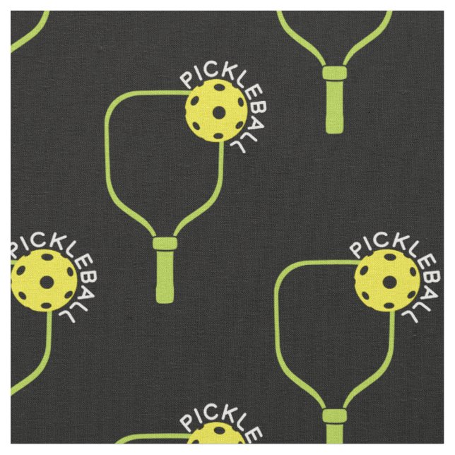 Pickleball-Paddel mit Picklaballkugeln, schwarz Stoff (Nahaufnahme)
