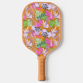 Pickleball Paddle: Abstrakte Blätter (orange/gelb) Pickleball Schläger