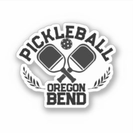 Pickleball Paddle & Ball Bend Oregon USA Aufkleber