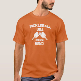 Pickleball Paddle & Ball Bend Oregon USA Custom T-Shirt