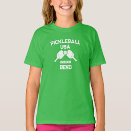 Pickleball Paddle & Ball Bend Oregon USA Custom T-Shirt