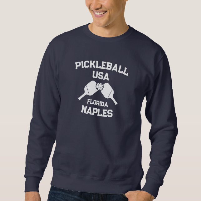 Pickleball Paddle Ball Neapel Florida USA Custom Sweatshirt (Vorderseite)