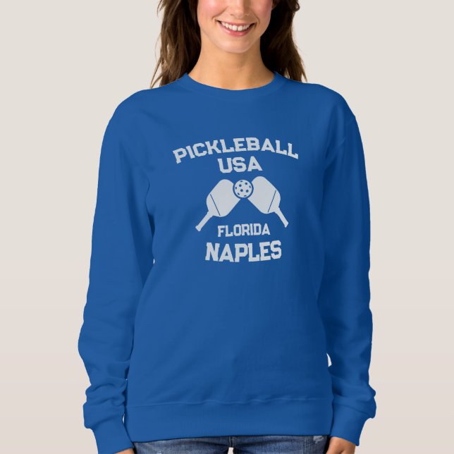 Pickleball Paddle Ball Neapel Florida USA Custom Sweatshirt (Vorderseite)
