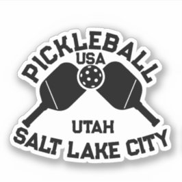 Pickleball Paddle Ball Salzsee Utah Custom Aufkleber