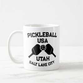 Pickleball Paddle Ball Salzsee Utah Custom Kaffeetasse