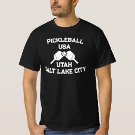 Pickleball Paddle Ball Salzsee Utah Custom T-Shirt