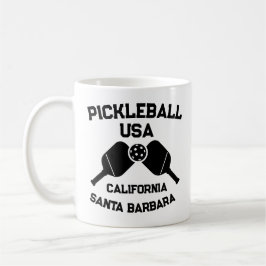 Pickleball Paddle Ball Santa Barbara CA Custom Kaffeetasse
