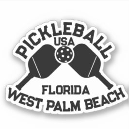 Pickleball Paddle Ball West Palm Beach FL Custom Aufkleber