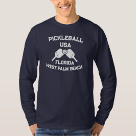 Pickleball Paddle Ball West Palm Beach USA Custom T-Shirt