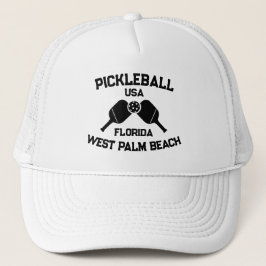 Pickleball Paddle Ball West Palm Beach USA Custom Truckerkappe