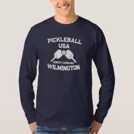 Pickleball Paddle Ball Wilmington NC USA Custom T-Shirt