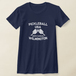 Pickleball Paddle Ball Wilmington NC USA Custom T-Shirt