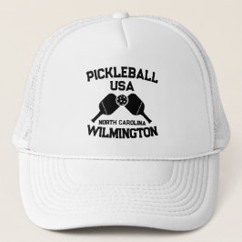 Pickleball Paddle Ball Wilmington NC USA Custom Truckerkappe