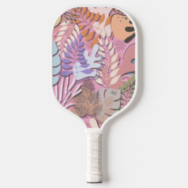 Pickleball Paddle: Bio Blätter (rosa/grau) Pickleball Schläger