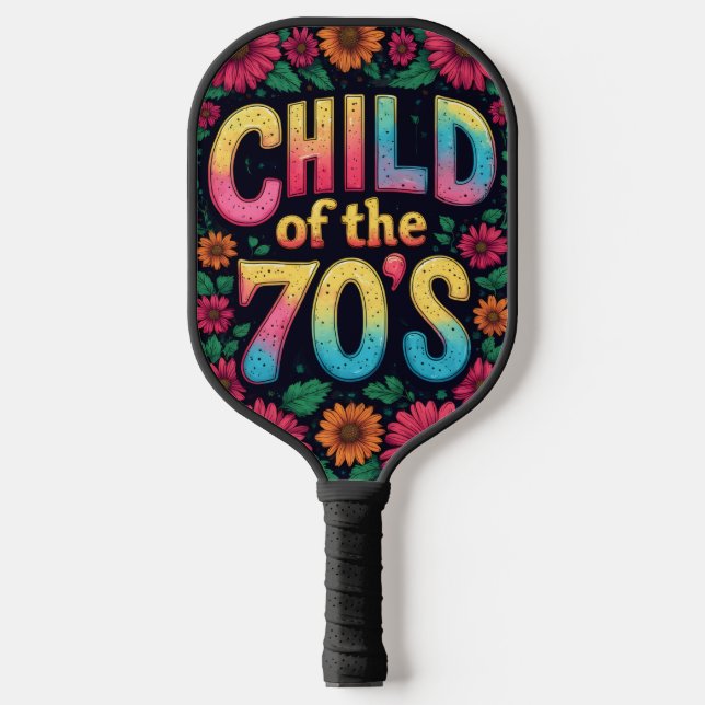 Pickleball Paddle Child Of The 70's - Custom Art (Vorderseite)