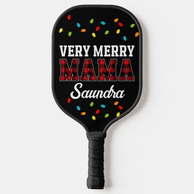 Pickleball Paddle Mama und Vater Weihnachtsgeschen (Rückseite)