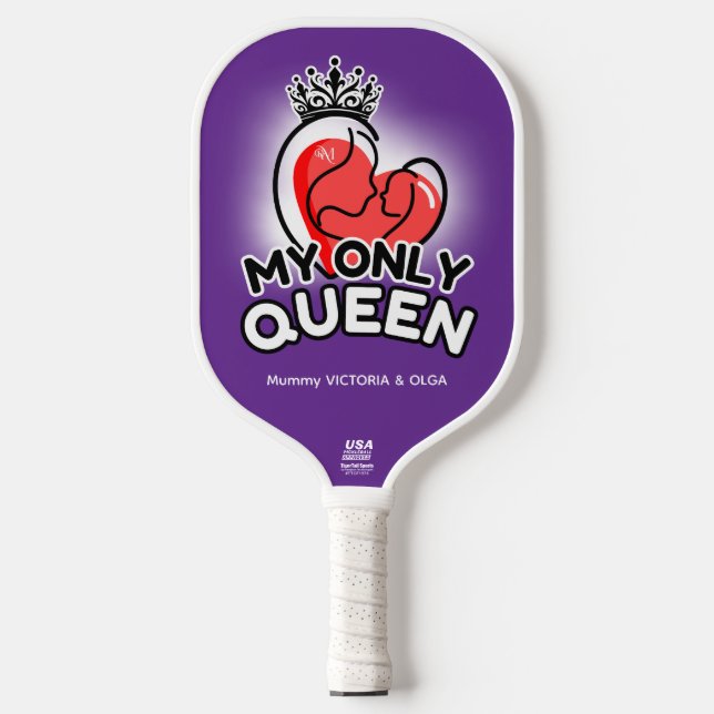 Pickleball Paddle : Meine einzige Königin (lila/gr (Vorderseite)