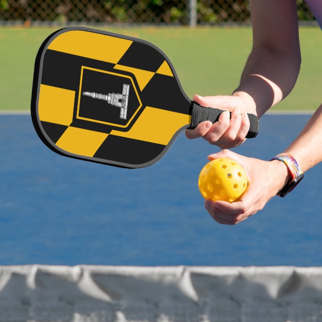 Pickleball Paddle mit der Flagge von Baltimore, US (InSitu)