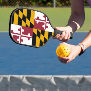 Pickleball Paddle mit der Flagge von Maryland, USA
