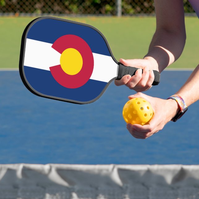 Pickleball Paddle mit Flagge Colorado, USA (InSitu)